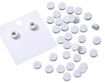 50/100/200 pcs - Polystyrene dense foam For Use as spacer support with Earring Backs