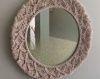 Miroir macramé