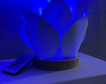 Origami flower lamp, handmade lamp, colorful lamp, children's room lamp, decorative lamp, personalized lamp, unique lamp gift.