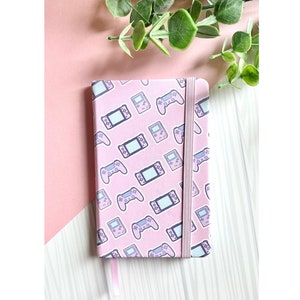 Pink Gamer Girl  Notebook Sketchbook | Pastel Cute, Adorable, Cool, Kawaii  Sketchbook Journal Art | PU Leather Hardcover  |  Blank Pages