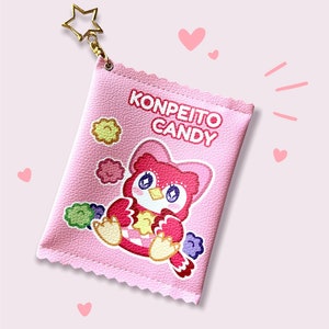 Adorável carteira fofa de lanche Kawaii | Carteira de videogame Kawaii Anime | Carteira Konpeito Açúcar Doce