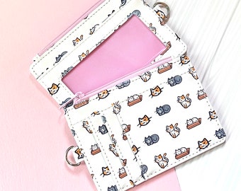 Kawaii Cute Kitty Cat Wallet, Neko coin purse, Kawaii coin purse, Coin purse, coin pouch, cute wallets,  anime wallets, coin purse ID wallet