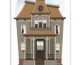 Printed illustration - Norman Bates' Manor - Psychosis - Poster - Poster