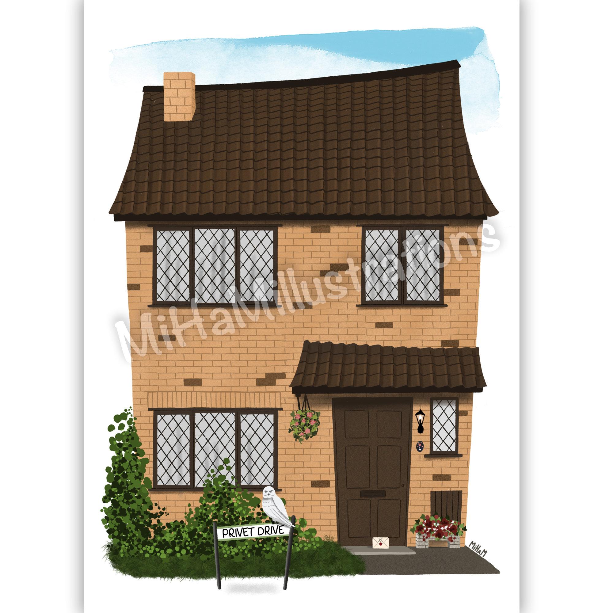 Printed Illustration House of Dursley Harry Potter Poster - Main Image