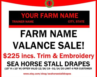 Custom Equestrian Drapes Banners Tack By Seahorsestalldrapes