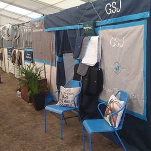 Complete Tack Stall Package With Valance & Banner, Tack Stall Front, Valance, Banner, Barn Drape Package, Stall Drape Package