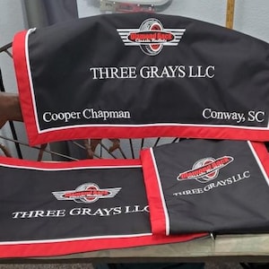 Horse Stall Banners, Various Sizes, Decorative Horse Banners, Barn Banners, Free Embroidered Lettering, Free Shipping, Dog Show Banners