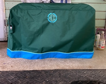 Tack Box Cover, Free Embroidered Lettering or Monogram, Horse Trunk Cover