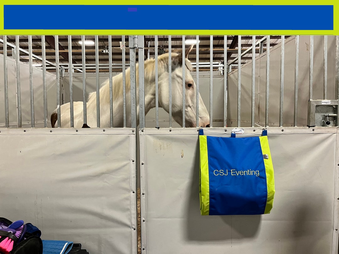 Barn Valance and Sling, Horse Show Banner & Leg Wrap Holder, Lone Rider