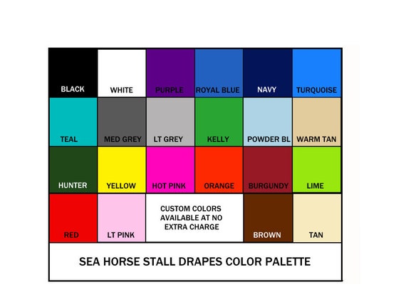 Tack Stall Drapes Basic 12 Horse Show Drape Package Etsy