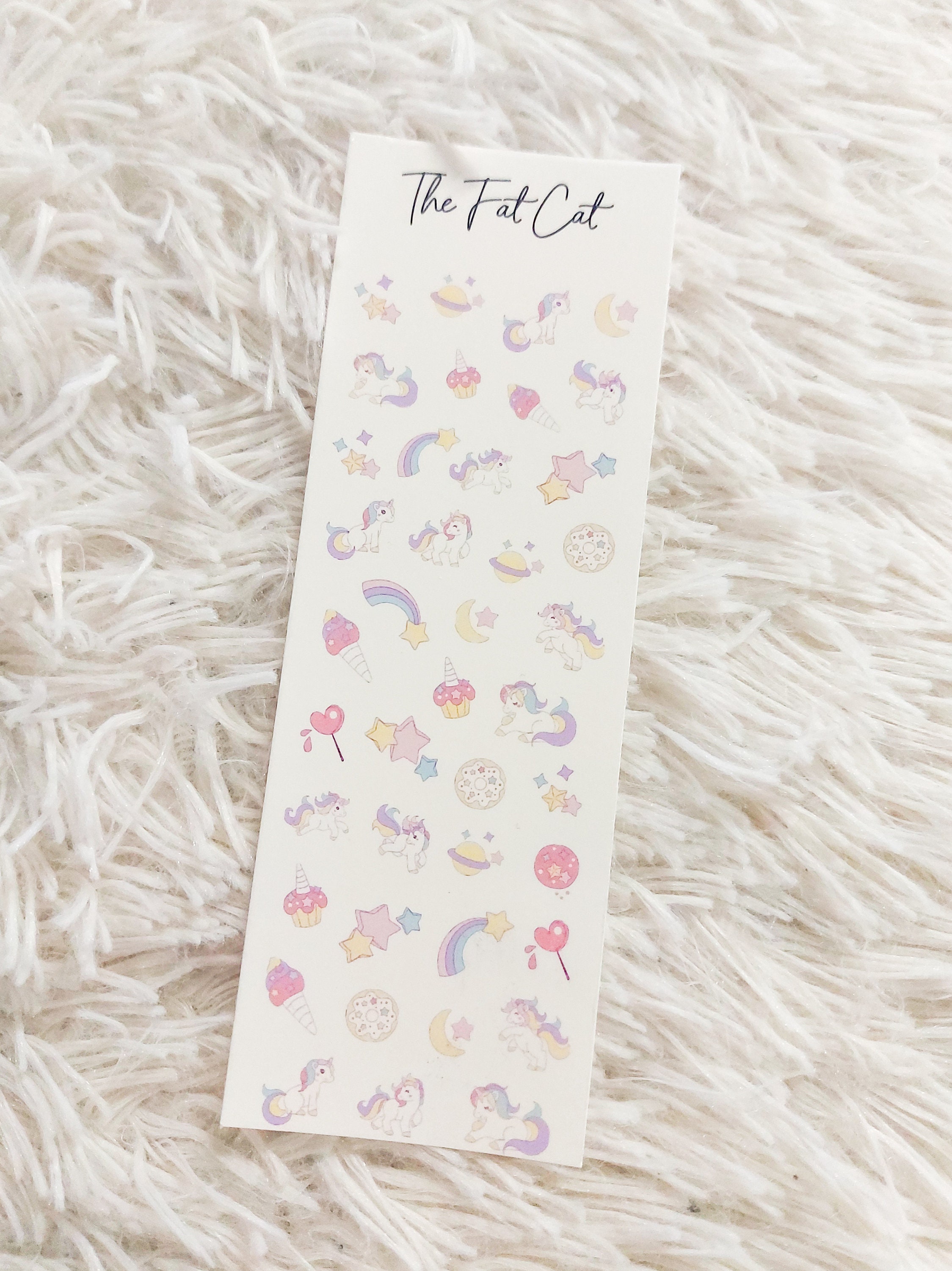 Unicorn Nail Decals Nail Decals Nail Art Kawaii Nail Etsy