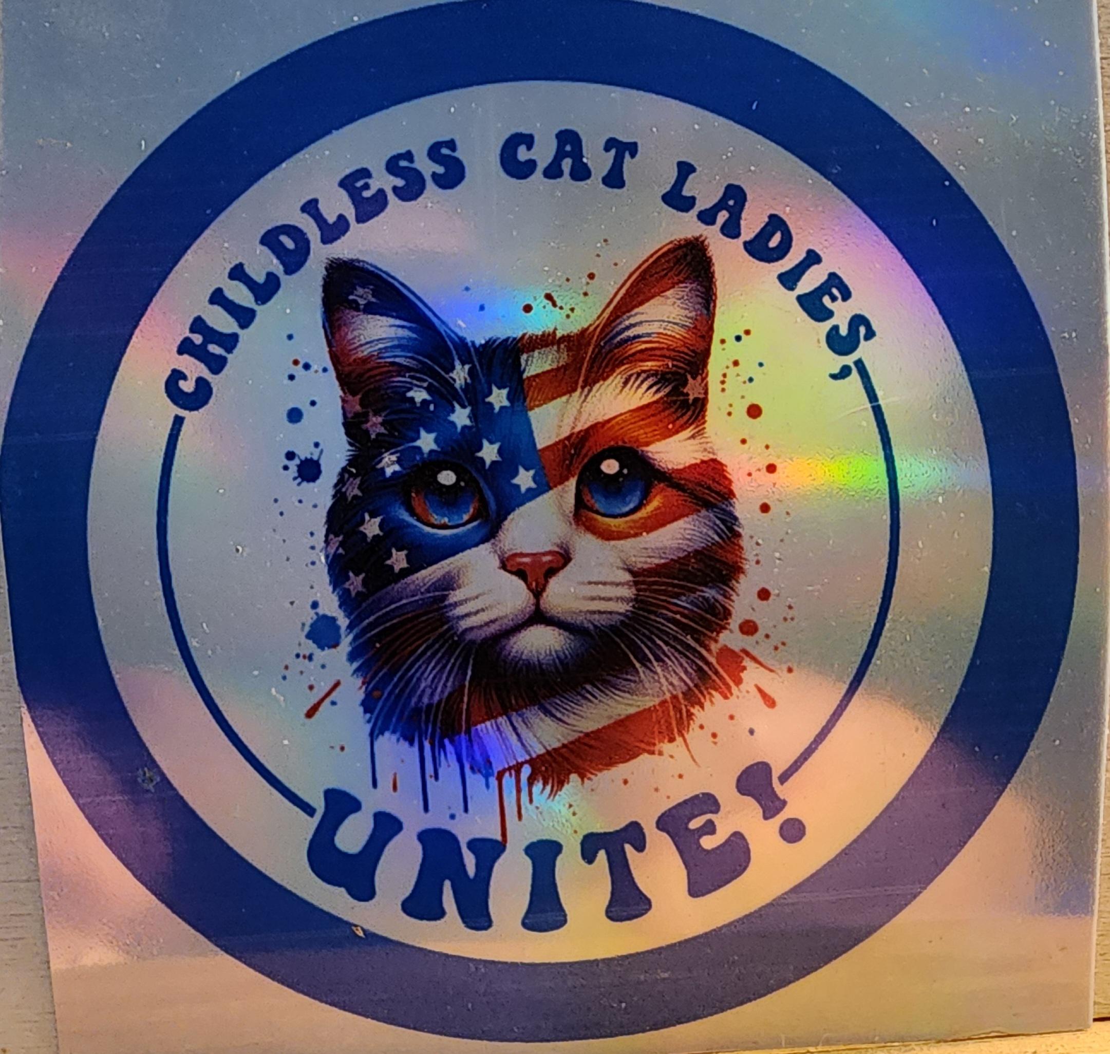 マーク CATERPILLAR CAT Ladies Childless Cat Ladies Unite Sticker - Etsy