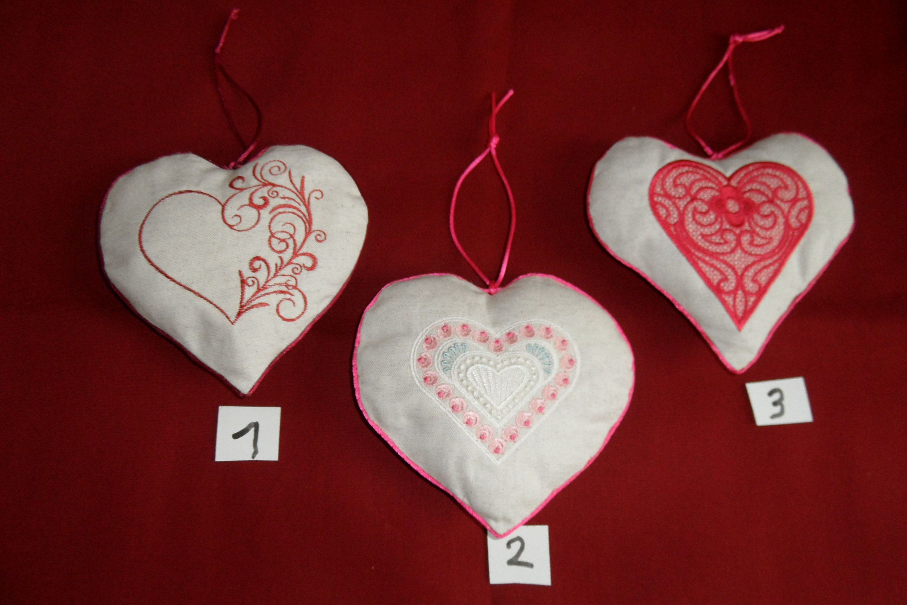 Coeur Broder Machine en Tissus Coton