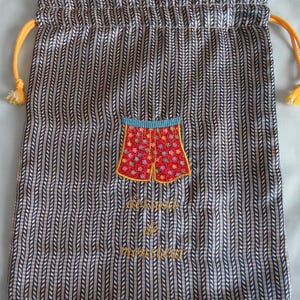 sac pour les dessous de monsieur en coton avec appliquer