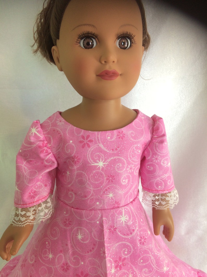 D5pink Glitter Dress for 18 Doll Etsy