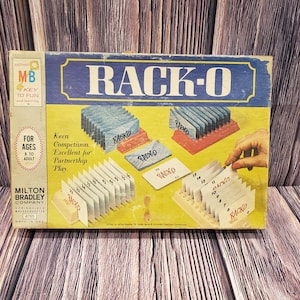 RACK-O Juego de cartas vintage 1966 Milton Bradley
