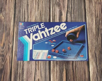 Vintage Triple YAHTZEE 1982 From Milton Bradley - Etsy