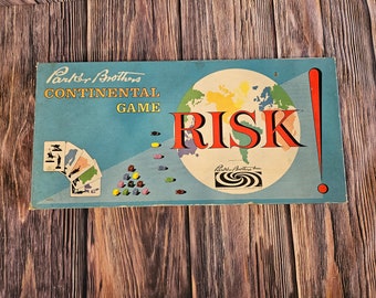 Vintage RISK Parker Brothers Continental Game 1959 **INSTRUCCIONES FALTANTES**