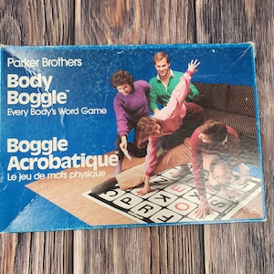 Vintage Body Boggle 1984 Parker Brothers Boggle Acrobatique English & French
