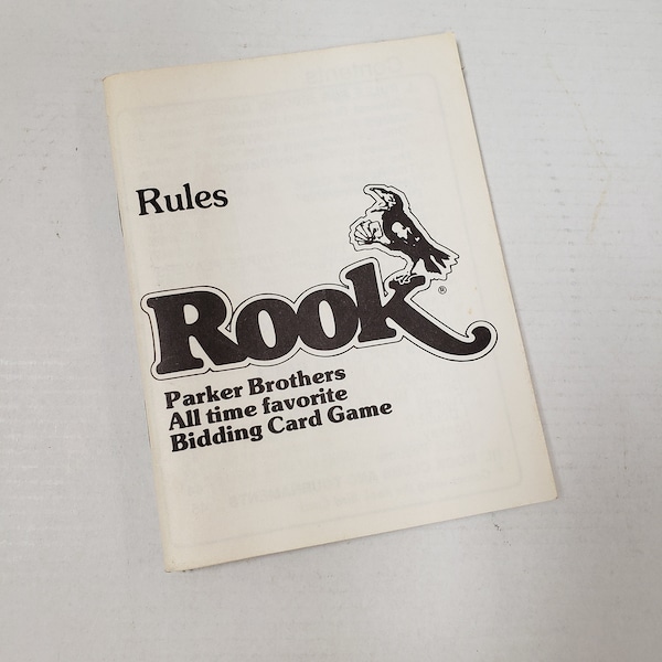 Vintage ROOK Replacement Instruction Booklet 1968 Parker Brothers