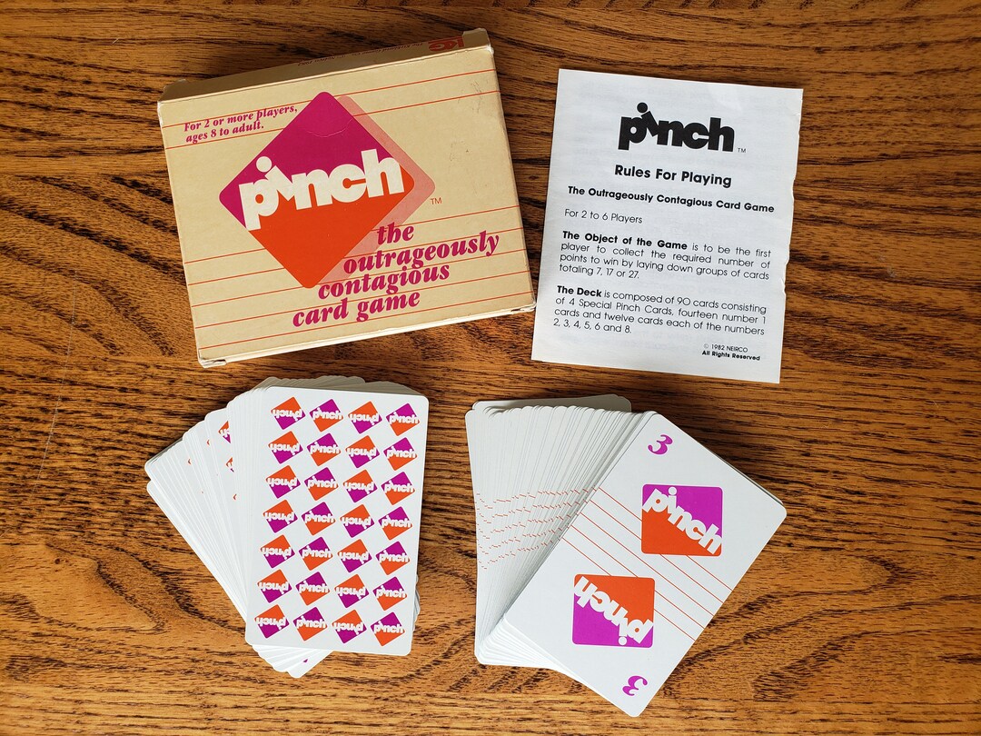 Vintage PINCH the Outrageously Contagious Card Game 1982 - Etsy