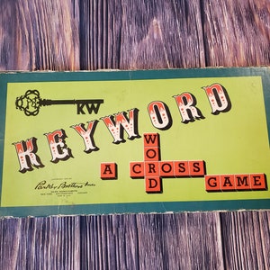 Vintage KEYWORD Cross Word Game 1953 Parker Brothers