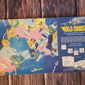 Vintage WORLD CONQUEST Game of Global Strategy and Military Conquest 1987 similar to Risk
