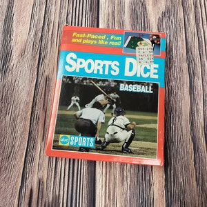 Vintage Sports Dice Baseball game from A.B.C. Sports 1995 **MISSING ERASABLE MARKER**