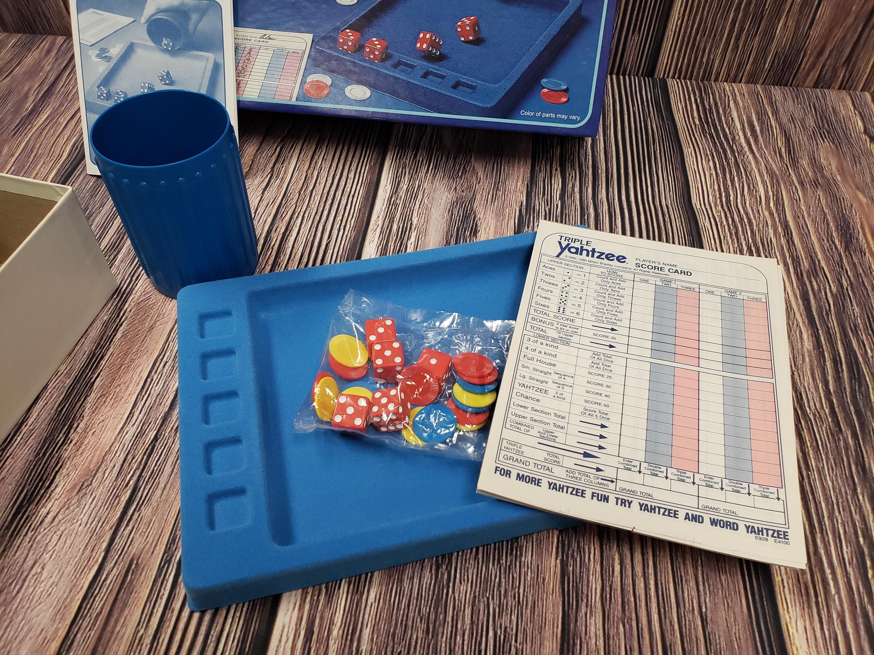 Vintage Triple YAHTZEE 1982 From Milton Bradley - Etsy