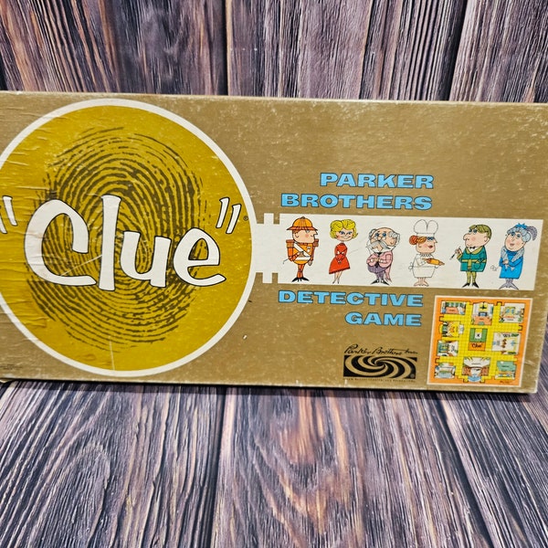 Vintage CLUE 1950 Parker Brothers Detective Game board game