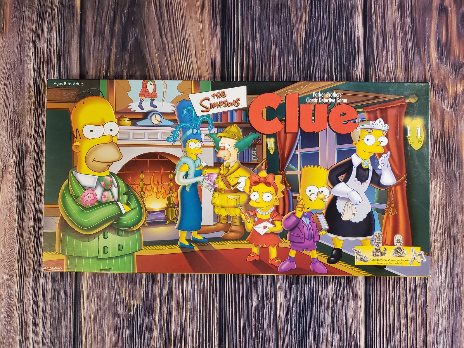 Simpsons CLUE vintage board game Parker Brothers 2000 Etsy