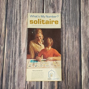 Vintage What&#39;s My Number Solitaire Game 1970