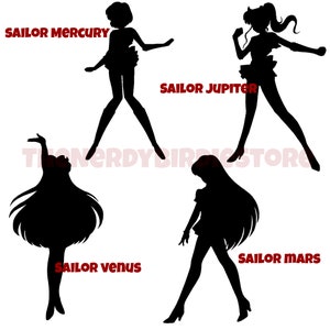 Anime Scouts Silhouette Decals Sizes: Small 5 and Large 10 Choose design, color and size Stencils too image 4