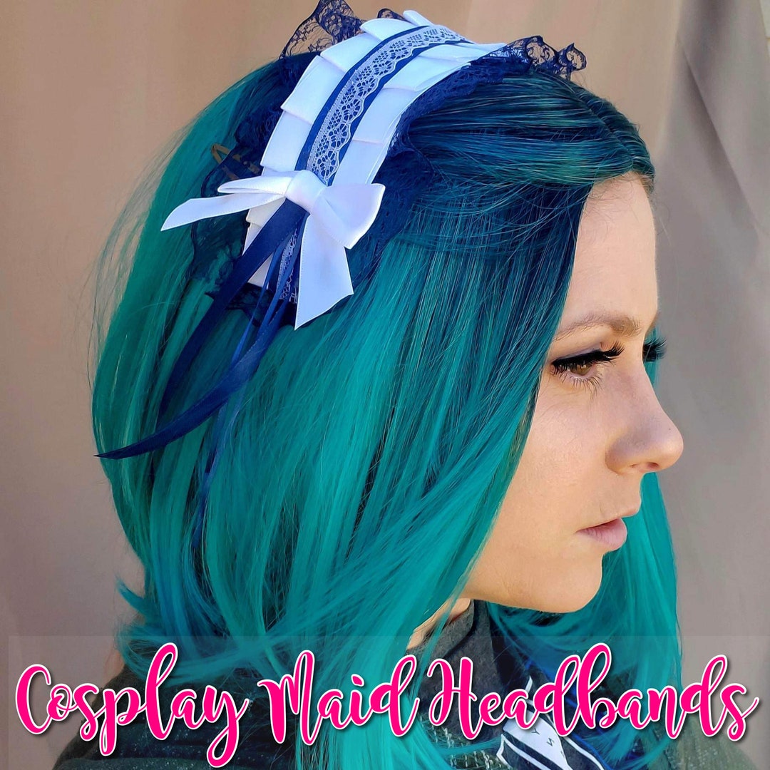 Cosplay Maid Headbands Handmade Many Colors to Choose From Can Add