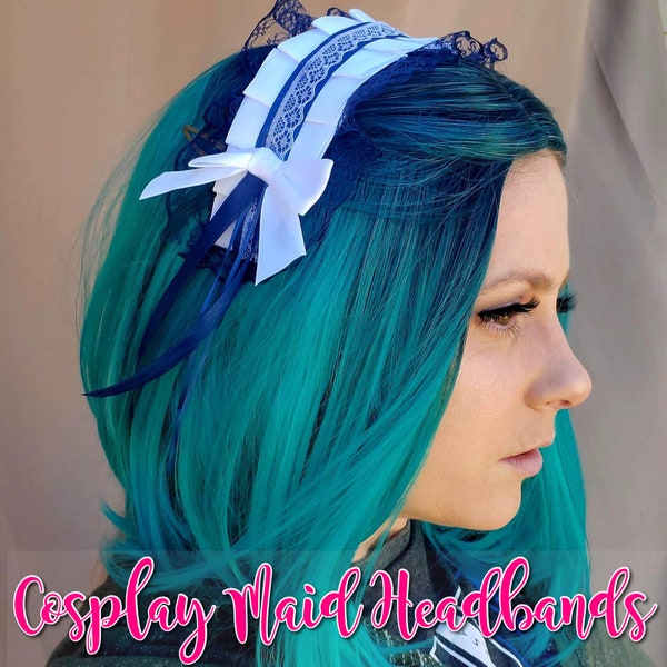 Cosplay Maid Headbands - Handmade - Many Colors To Choose From - Can Add Bells