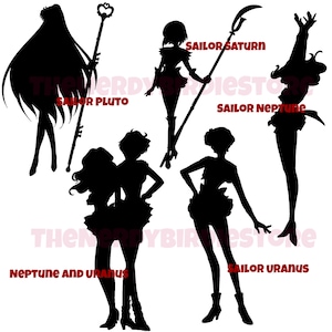 Anime Scouts Silhouette Decals Sizes: Small 5 and Large 10 Choose design, color and size Stencils too image 1