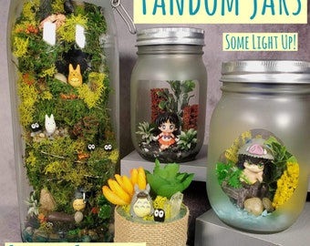 Fandom Jars - La mayoría se ilumina - Puede tomar pedidos personalizados - Anime