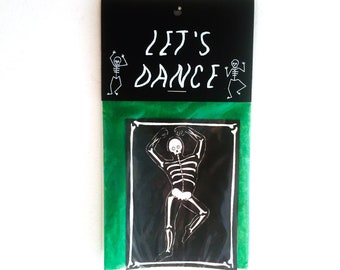 Let's dance 3 / Dessin original squelette / Packaging sérigraphié