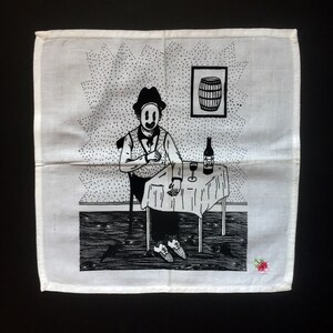 Alcoolémie I - 3 / Sérigraphie sur mouchoir en tissu