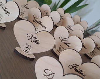 Marque place mariage en bois