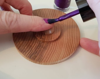 Nail varnish finger support.  Wooden support. Nail varnish accessory. Stand for applying nail varnish. Manicure stand. Stocking filler.