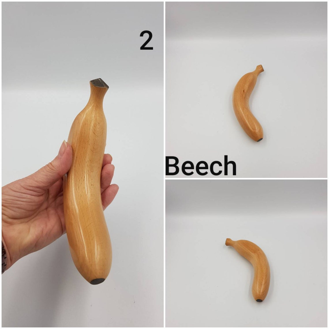 Wooden banana Ash Beech Mahogany. Handmade banana. Wooden Etsy