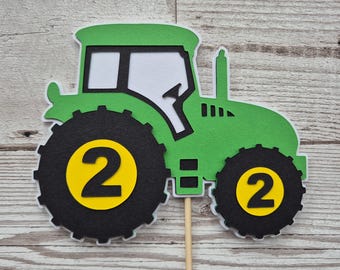 "3D-gedruckter Traktor ""Geburtstagskuchen"" Topper - Geburtstag Dekoration."