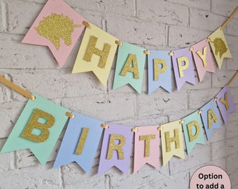 Happy birthday unicorn banner / unicorn birthday decorations / unicorn birthday decor / unicorn decor / unicorn birthday party decorations