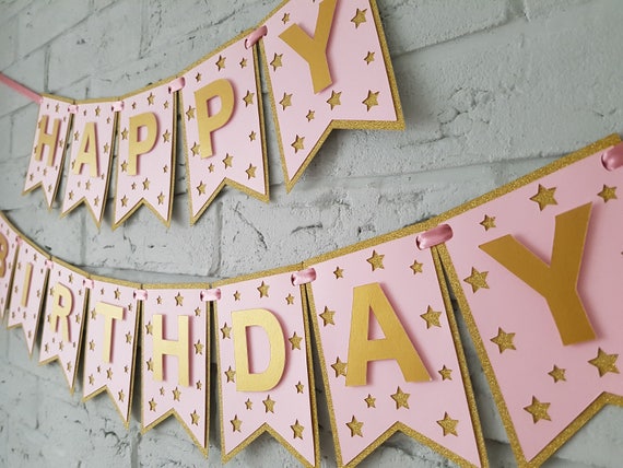 happy birthday banner personalized birthday decorations girl etsy happy birthday banners personalized