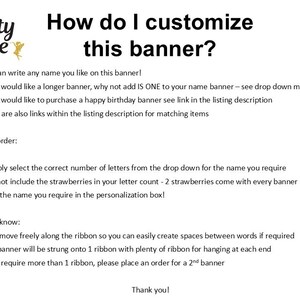 Custom berry first birthday banner, strawberry 1st birthday decorations, berry sweet theme birthday party decor, personalized name banner image 5