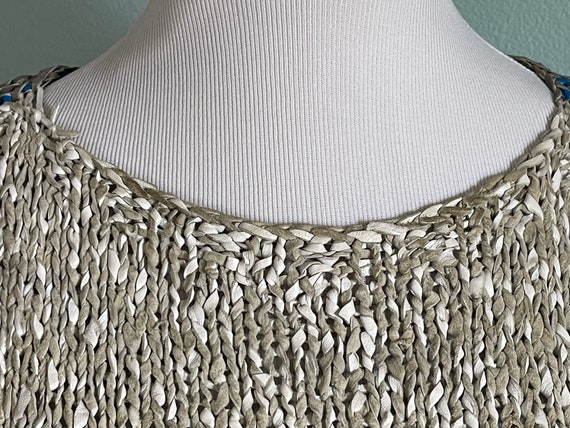 Vintage 1980s hand knit leather fringe top | vint… - image 10