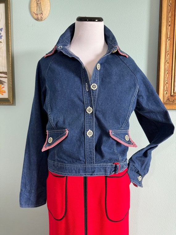 Vintage 1970s denim moto jacket | vintage 1970s de