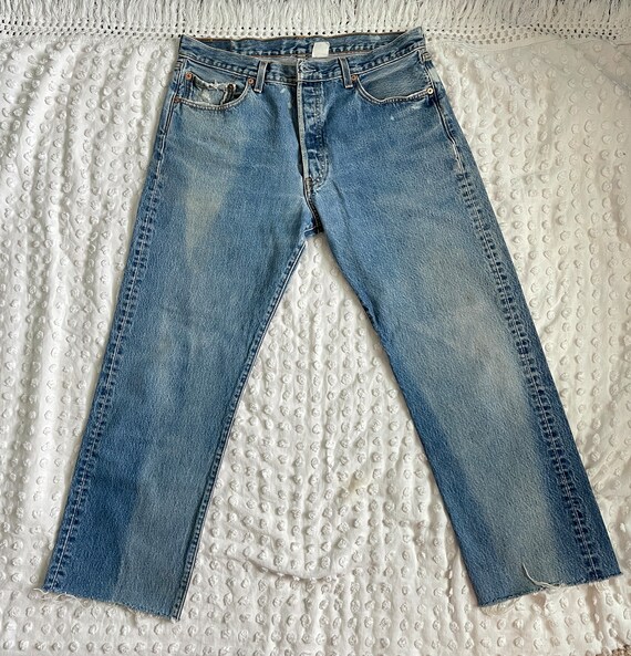 Vintage 2002 Levi Strauss 501 cropped jeans | Lev… - image 3