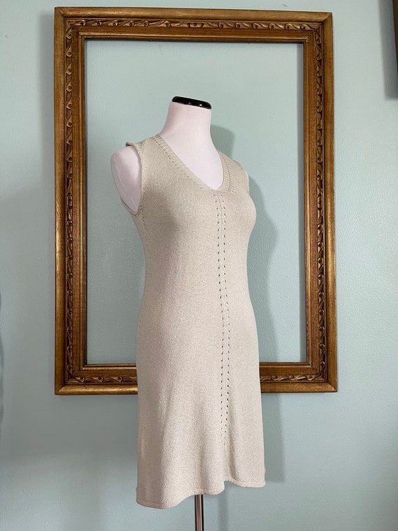 Vintage 1990s Sara Sturgeon knit tunic mini dress 